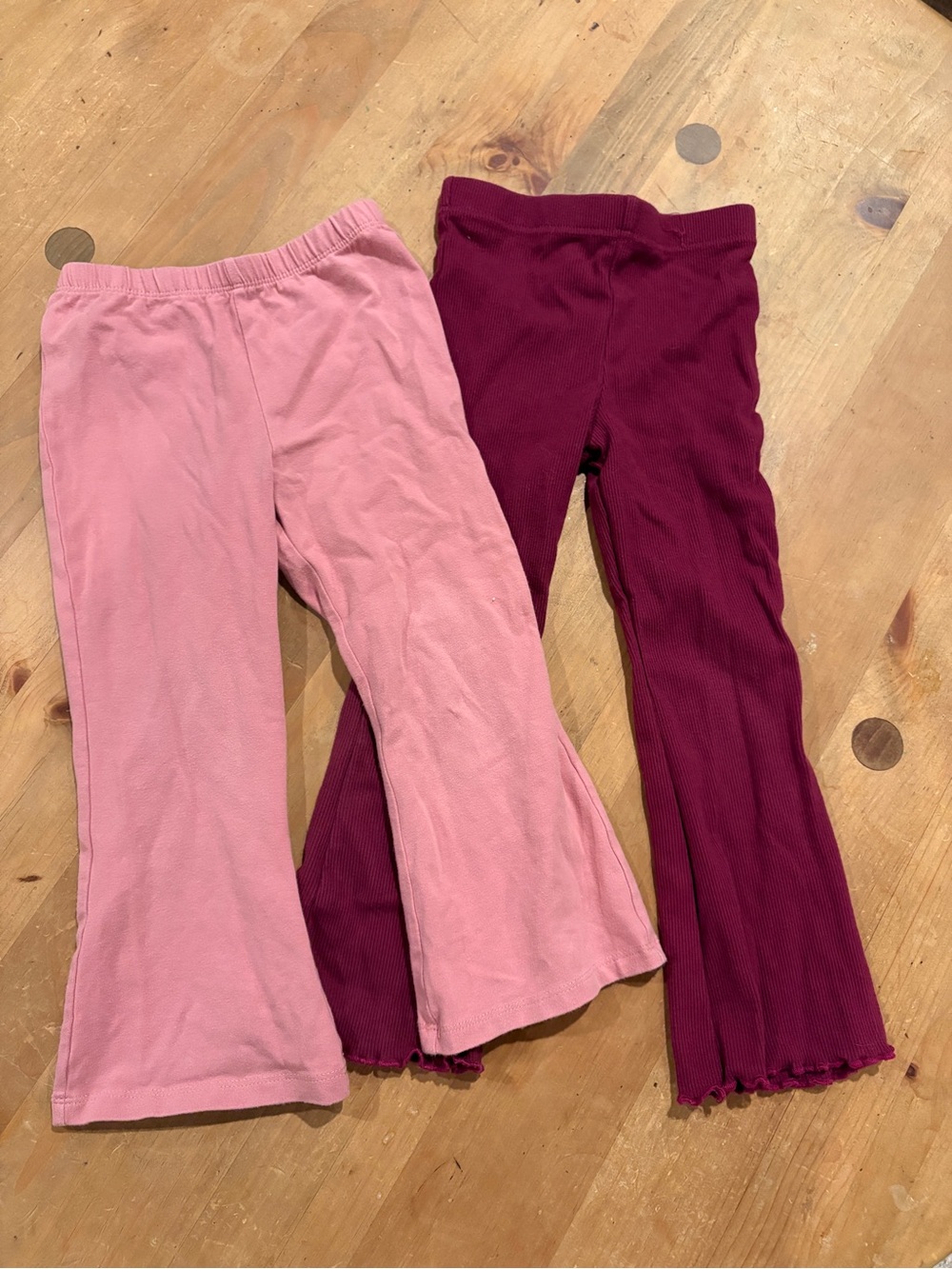 The Children's Place Pink and Burgundy Flare Leggings - 2 Pack